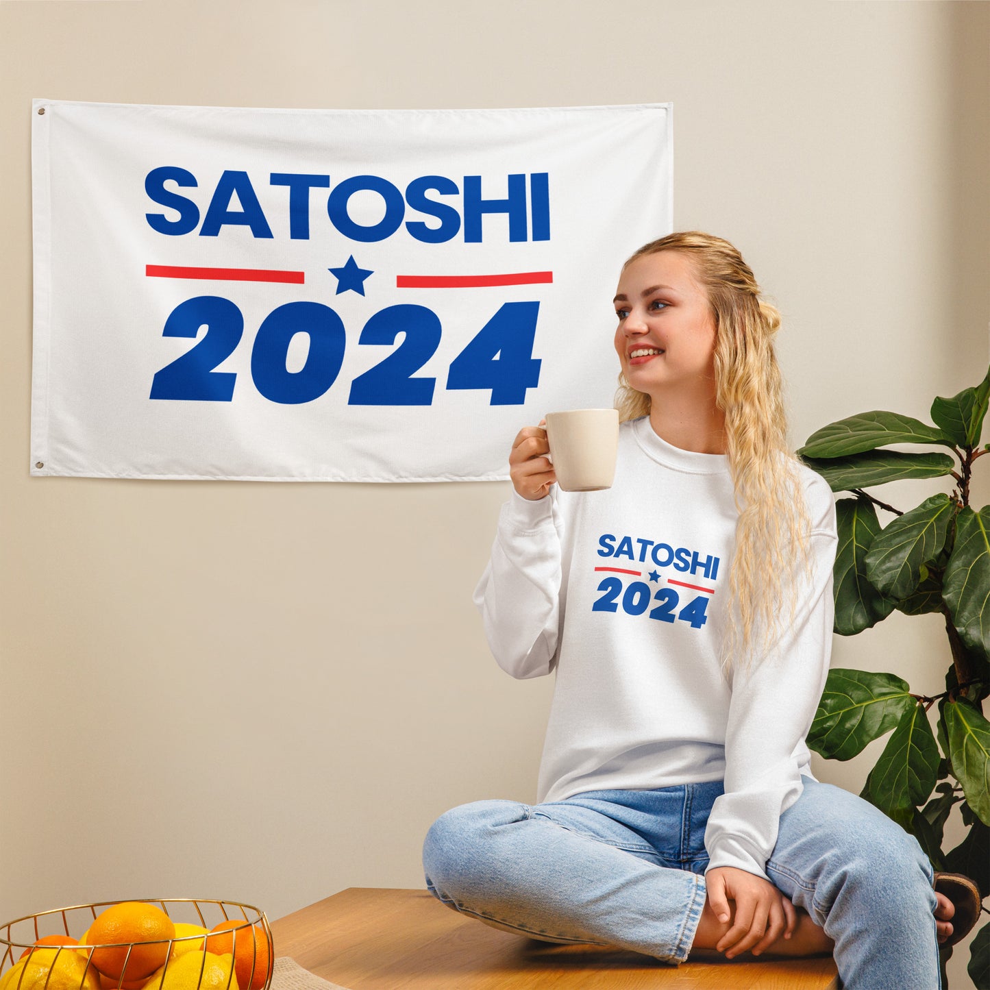 Satoshi 2024 Campaign Flag by ImmutableType