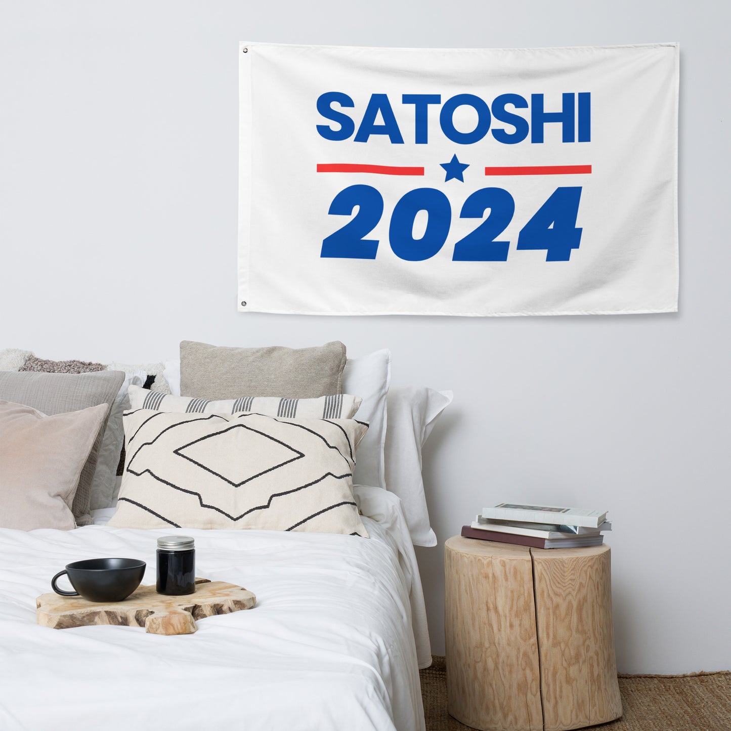 Satoshi 2024 Campaign Flag by ImmutableType
