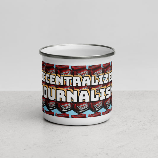 Decentralized Journalism Enamel Mug