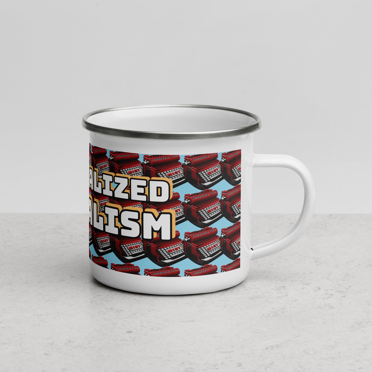Decentralized Journalism Enamel Mug