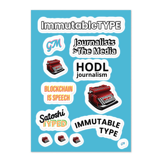 Immutable Type Sticker sheet