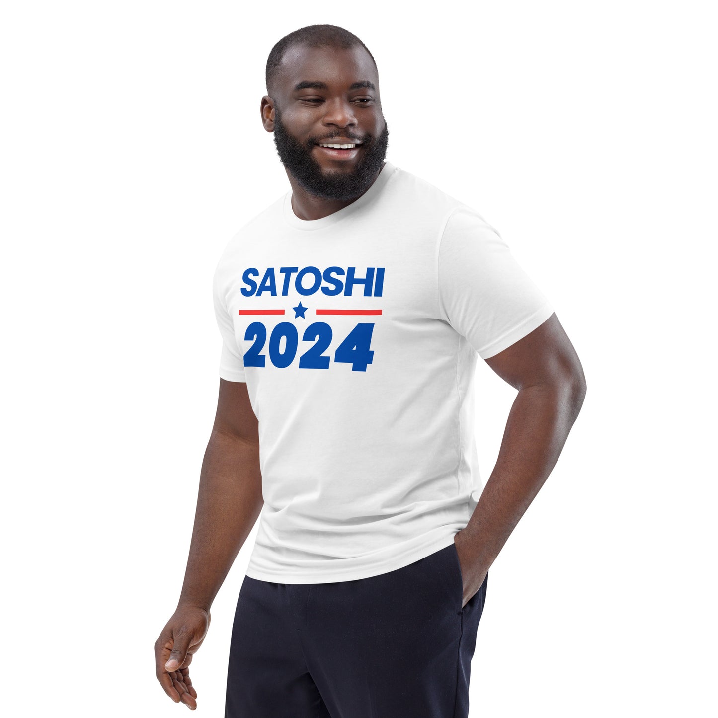 Satoshi 2024 Classic Campaign Tee, organic cotton by ImmutableType