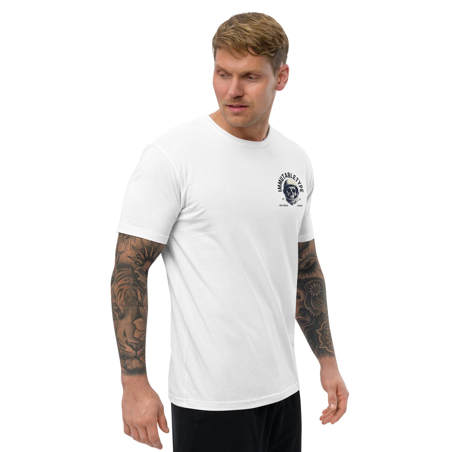 ImmutableType Free Speech Guardian Back Logo - Short Sleeve T-shirt