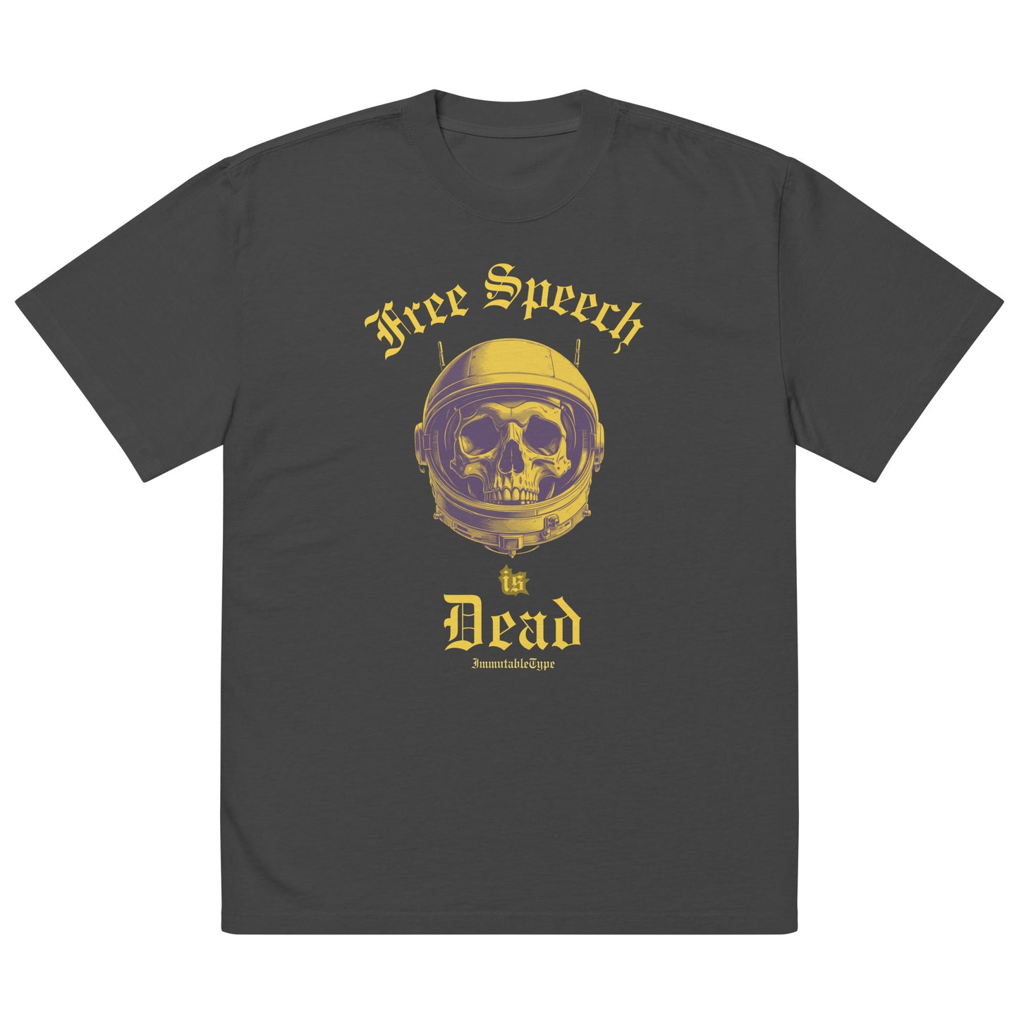 Free Speech is Dead - Oversized faded t-shirt by ImmutableType