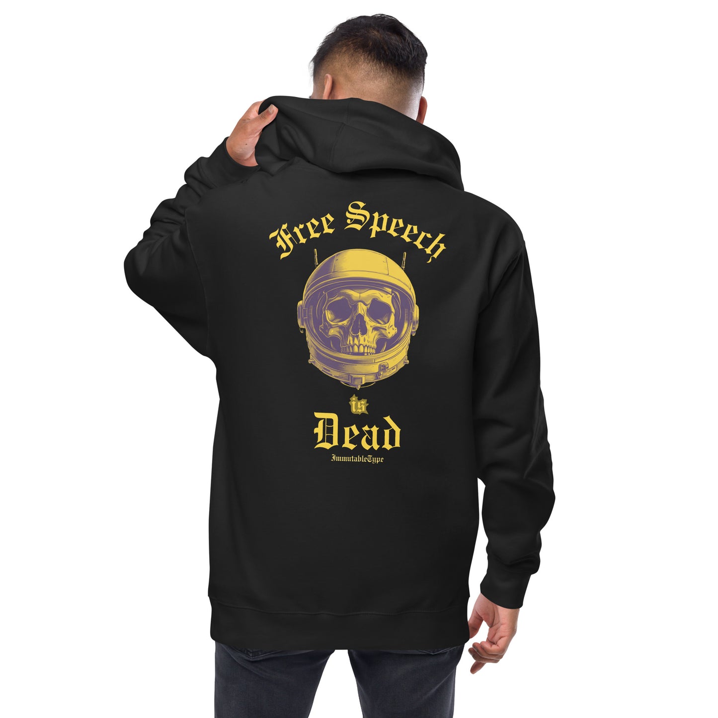 Free Speech is Dead - Unisex fleece zip up hoodie by ImmutableType