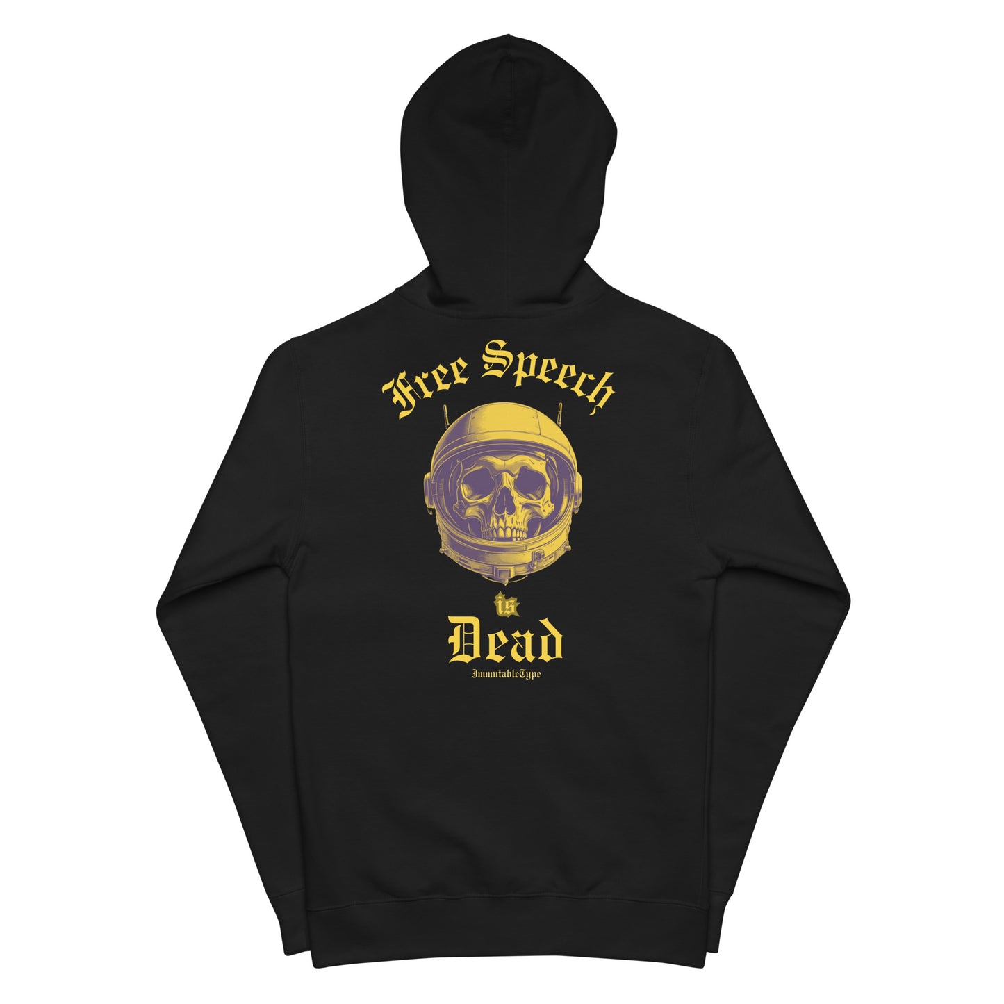 Free Speech is Dead - Unisex fleece zip up hoodie by ImmutableType