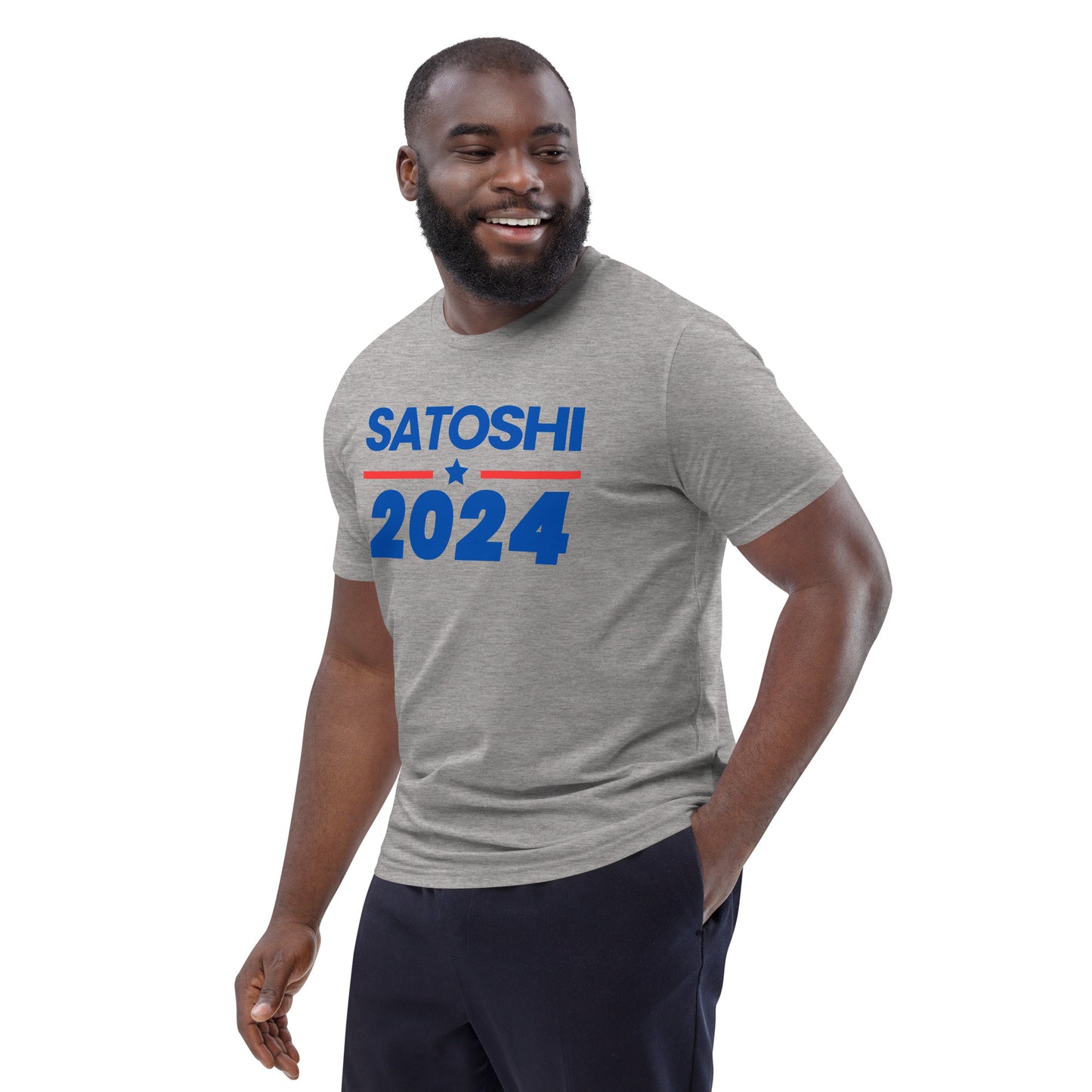 Satoshi 2024 Classic Campaign Tee, organic cotton by ImmutableType