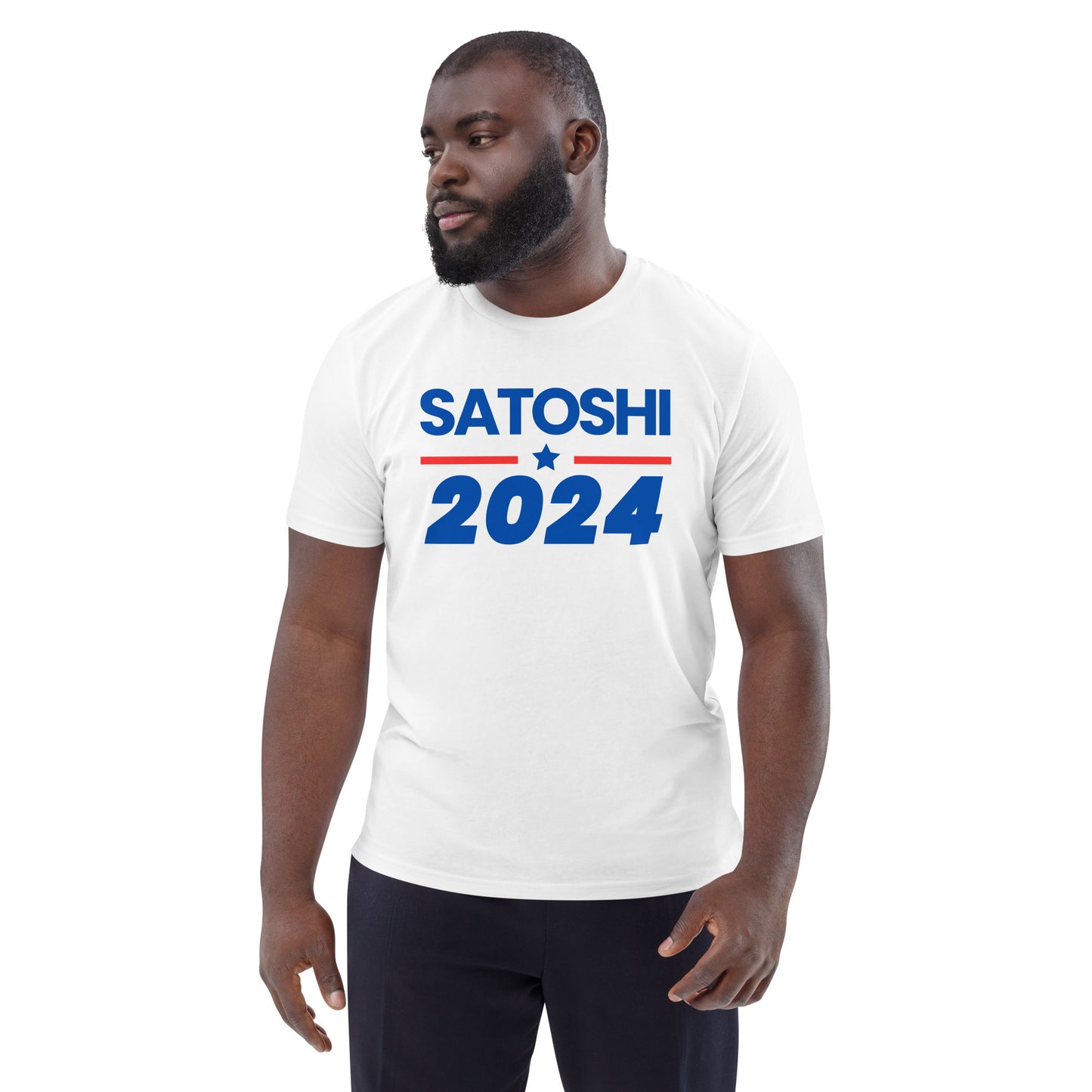 Satoshi 2024 Classic Campaign Tee, organic cotton by ImmutableType