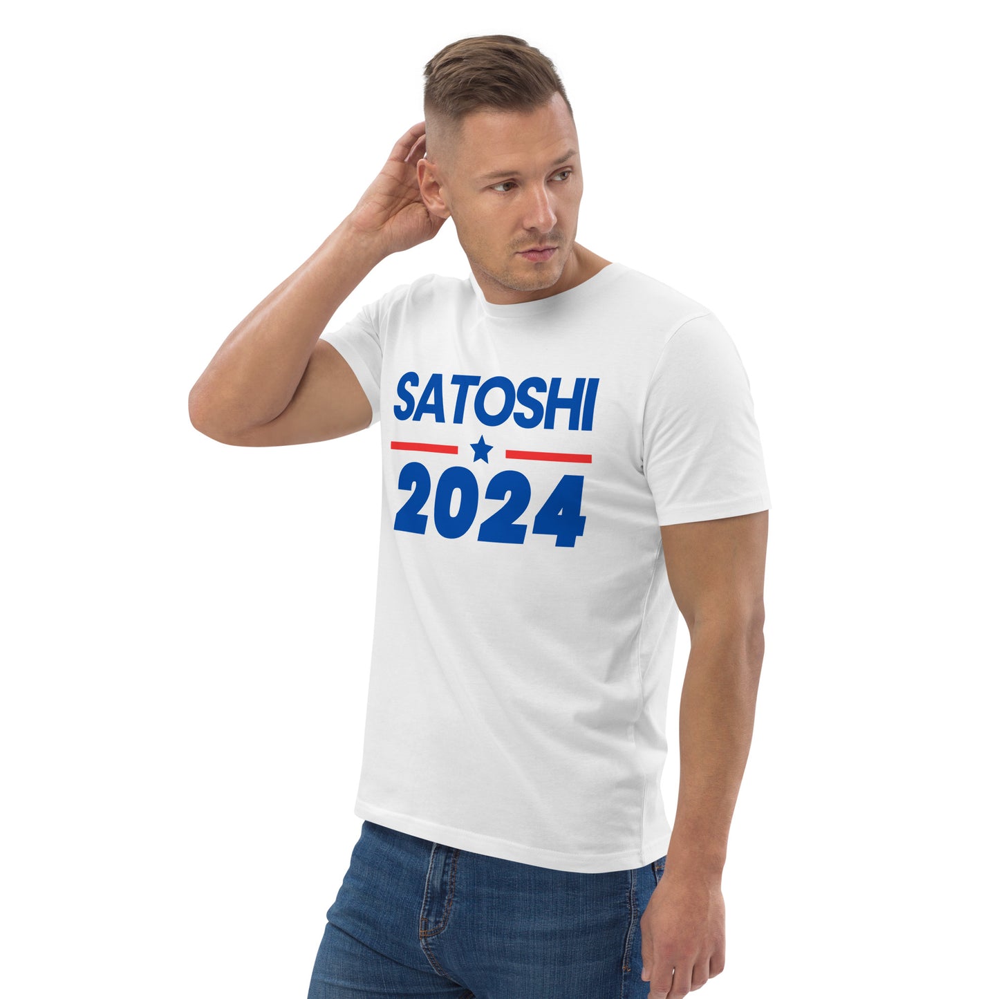 Satoshi 2024 Classic Campaign Tee, organic cotton by ImmutableType