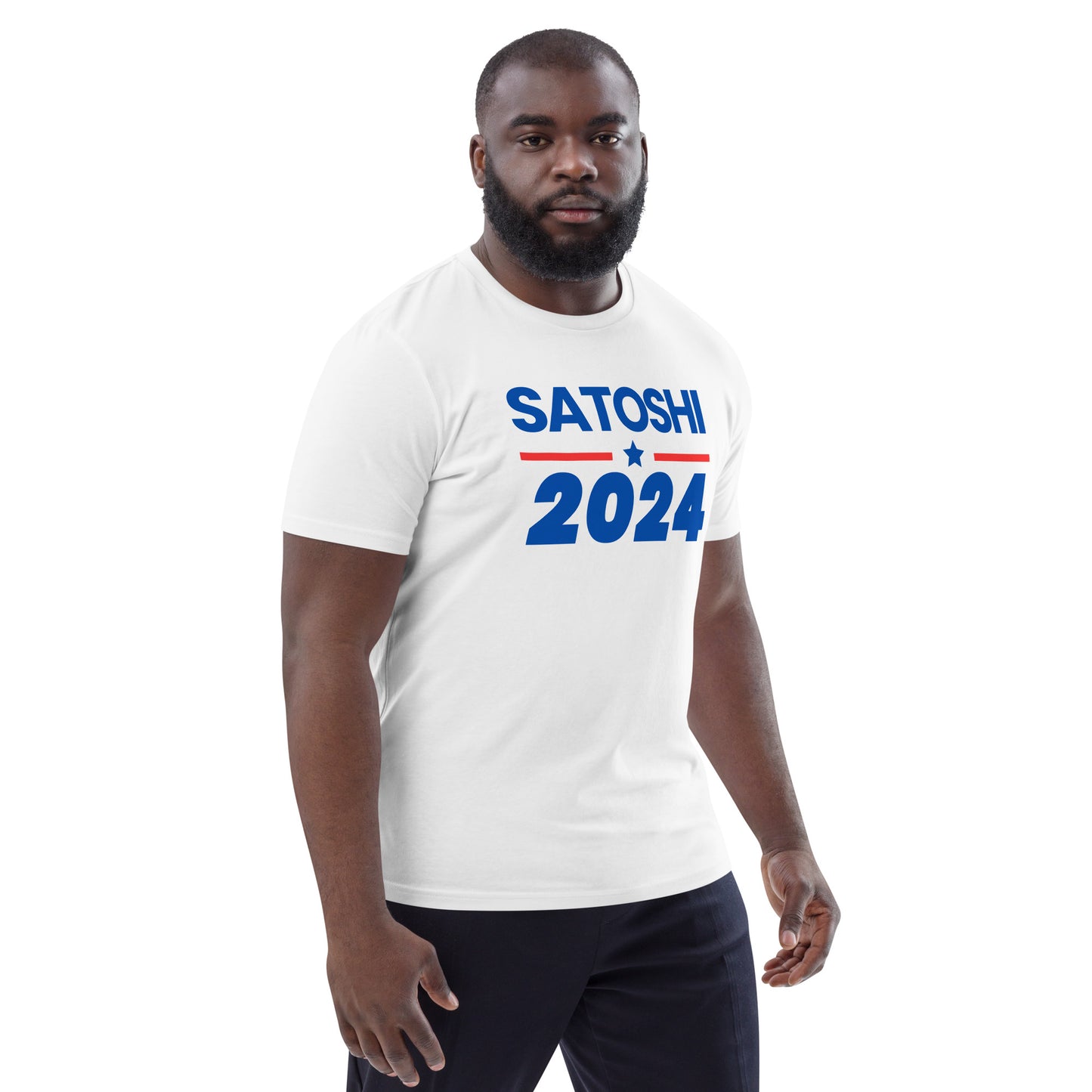 Satoshi 2024 Classic Campaign Tee, organic cotton by ImmutableType